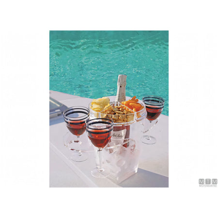 Marine Business secchiello champagne con portabicchieri in acrilico — Ø 20 x H 24,5 cm