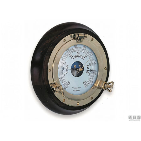 Foresti e Suardi orologio oblò in ottone e legno