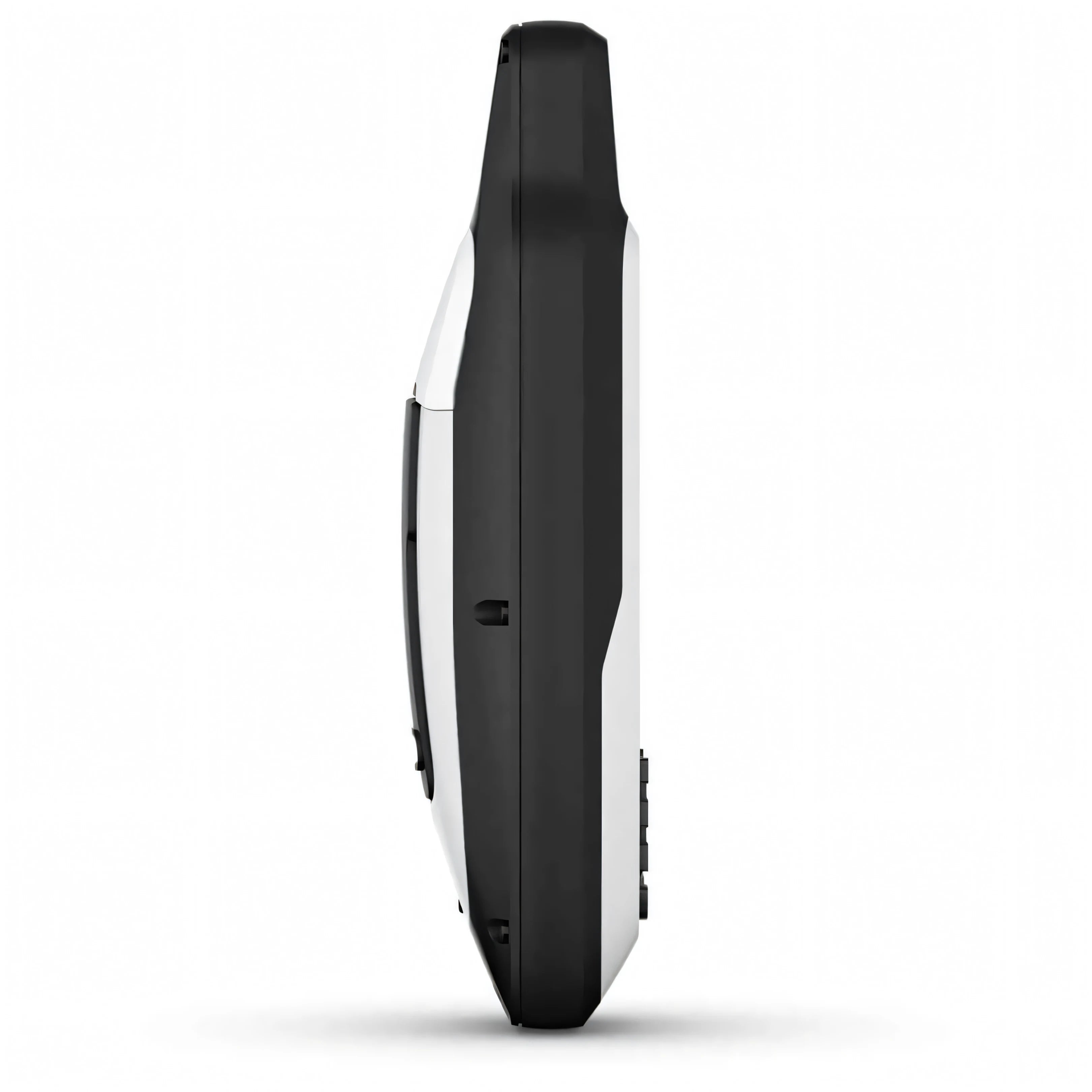 Vista laterale GPS portabile Garmin GPSMAP 79s nero e bianco con tasti laterali | Onautica