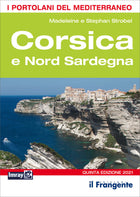 Copertina portolano Corsica e Nord Sardegna Imray 5ª Ed., con foto scogliere bianche e borgo costiero | Onautica