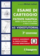 Copertina libro Esame di Carteggio Patente Nautica entro 12 miglia, 3ª edizione, verde e blu con videotutorial | Onautica