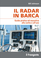 Copertina libro "Il Radar in Barca" di Bill Johnson con cockpit barca e display Raymarine | Onautica