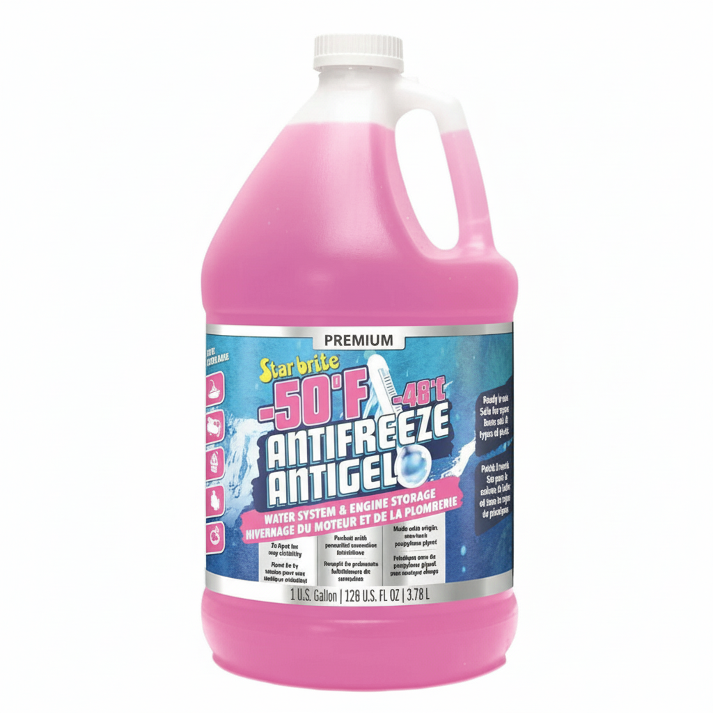 Antigelo Star Brite Premium rosa in tanica da 1 gallone 3,78L, protezione -50°F per impianti idrici e motori | Onautica
