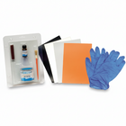 Kit riparazione neoprene per gommoni con adesivo, pennello, colla e patch grigie, bianche e arancioni | Onautica