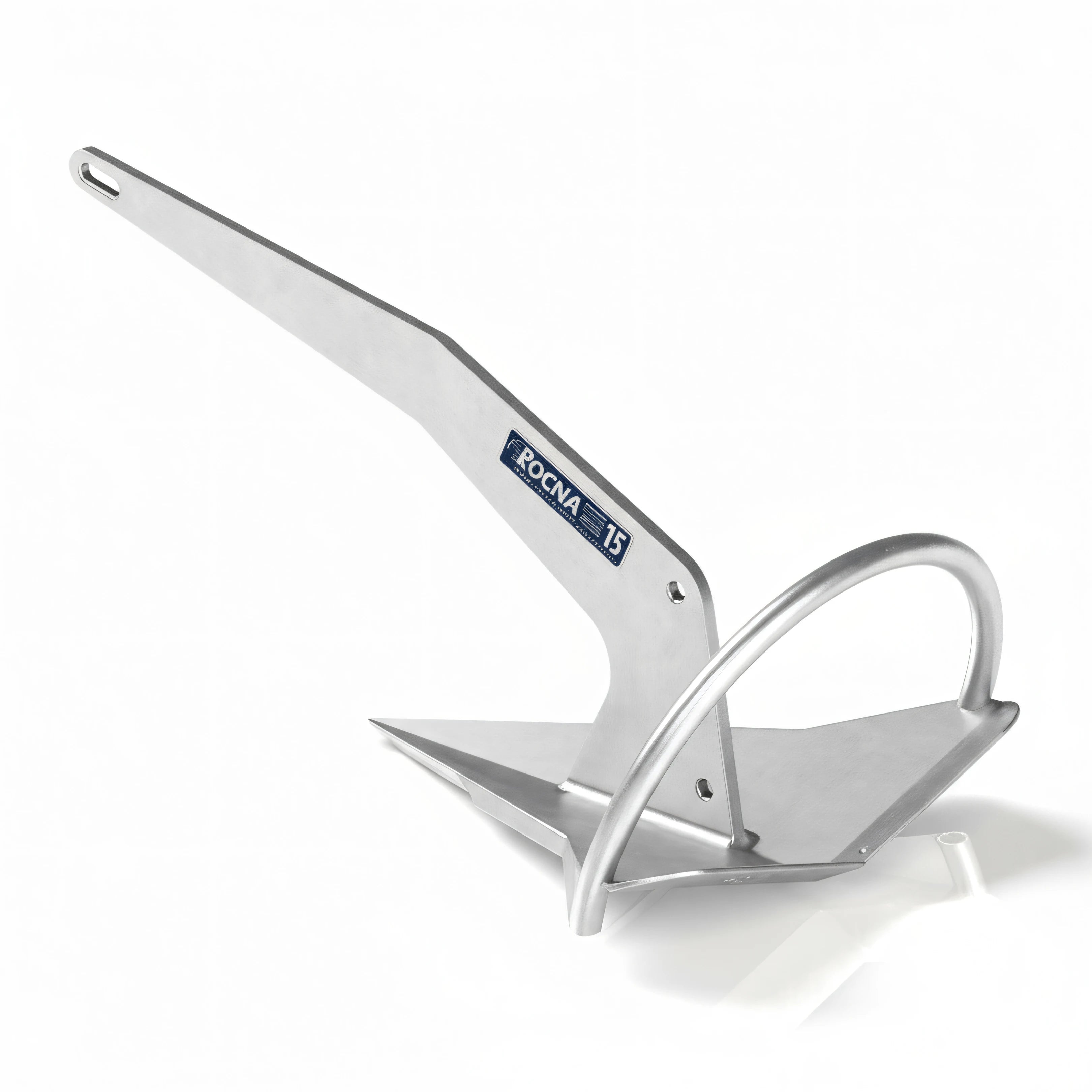 Ancora acciaio zincato Rocna Original 15 kg con vanga triangolare e arco stabilizzatore, finitura silver | Onautica