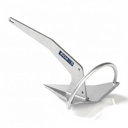 Ancora acciaio zincato Rocna Original 15 kg con vanga triangolare e arco stabilizzatore, finitura silver | Onautica