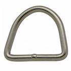 Anello a D in acciaio inox colore argento, forma semicircolare con base piatta, Ø 4 mm 25x30 mm | Onautica