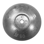 Anodo a flangia in lega di zinco sferico grigio metallico con fori di fissaggio, Ø90mm, protezione catodica | Onautica