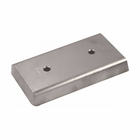 Anodo piatto rettangolare in zinco argento con 2 fori di fissaggio, 180mm, 2Kg | Onautica
