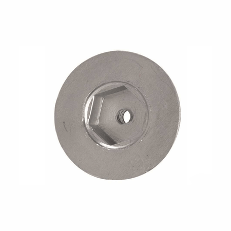 Anodo ogiva in zinco per bow thruster KGF125/130/160, vista frontale con sede esagonale centrale | Onautica