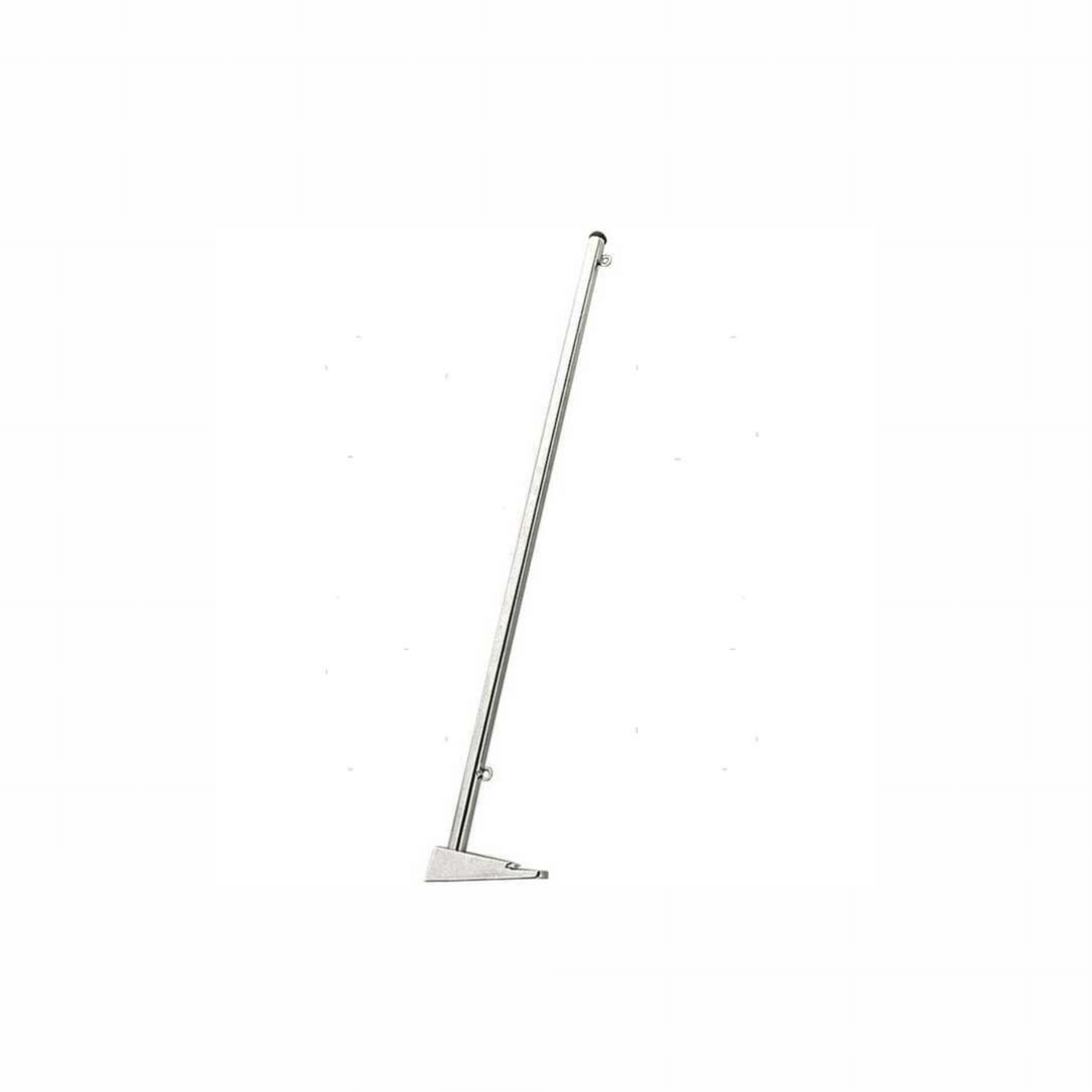 Asta portabandiera in ottone cromato H 350mm con base triangolare e supporto regolabile | Onautica