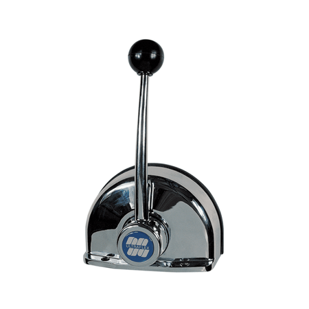 Leva singola Top Mount B103 Ultraflex cromata con pomello nero, base semicircolare | Onautica