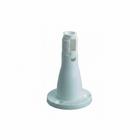 Base antenna fissa universale in nylon rinforzato bianco, forma conica con flangia circolare e filettatura superiore | Onautica