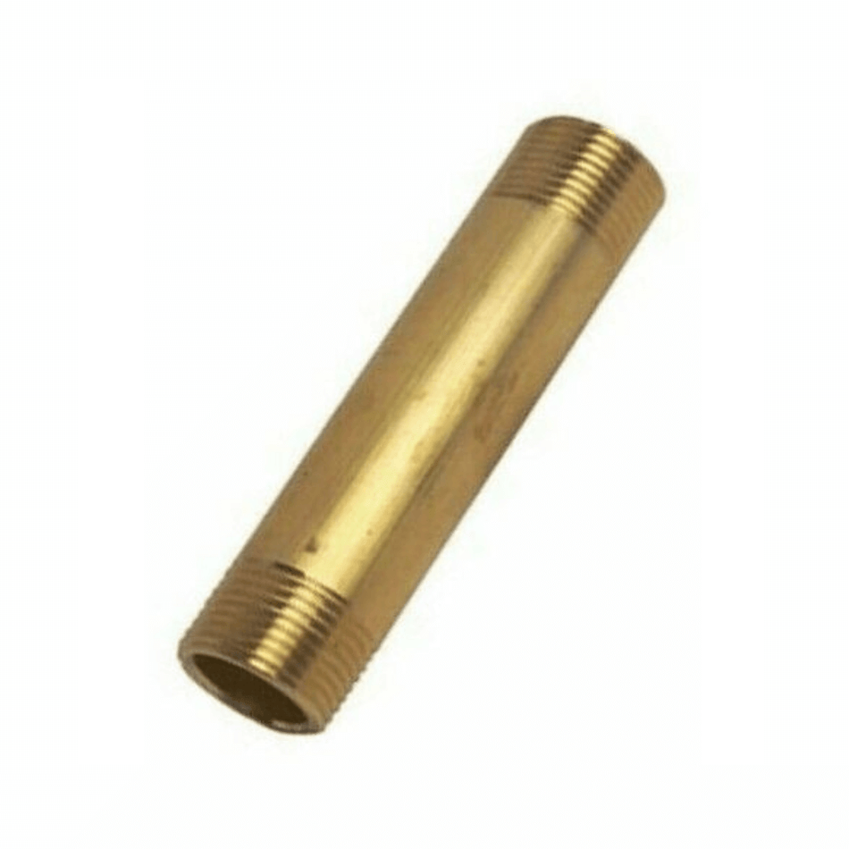 Barilotto in ottone dorato con doppio filetto maschio 1" lungo 150 mm per impianti idraulici | Onautica