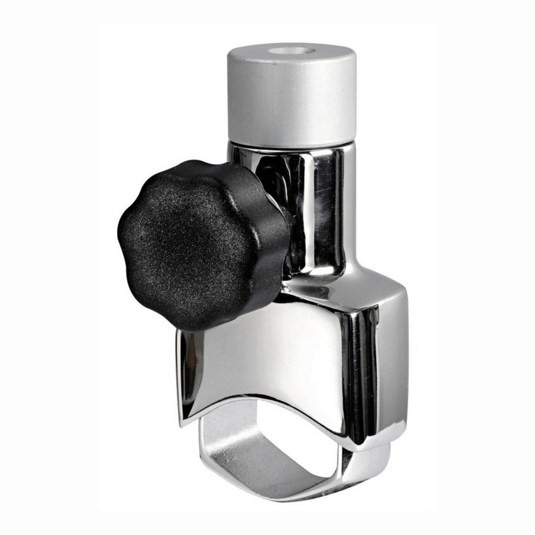 Base per pulpito in acciaio cromato con morsetto e pomello nero, compatibile Ø 22/25 mm | Onautica