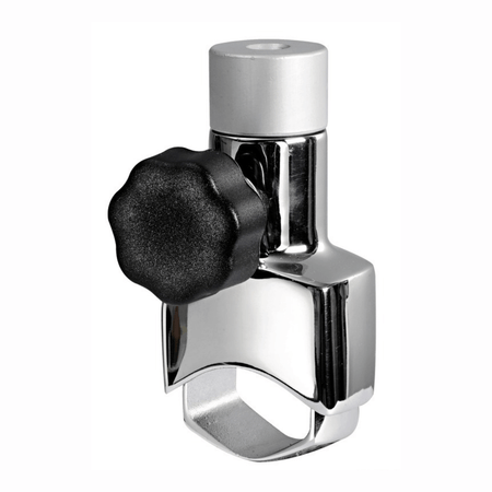 Base per pulpito in acciaio cromato con morsetto e pomello nero, compatibile Ø 22/25 mm | Onautica