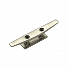 Bitta nautica sottile in acciaio inox lucido 250mm con base rettangolare e due fori di fissaggio | Onautica