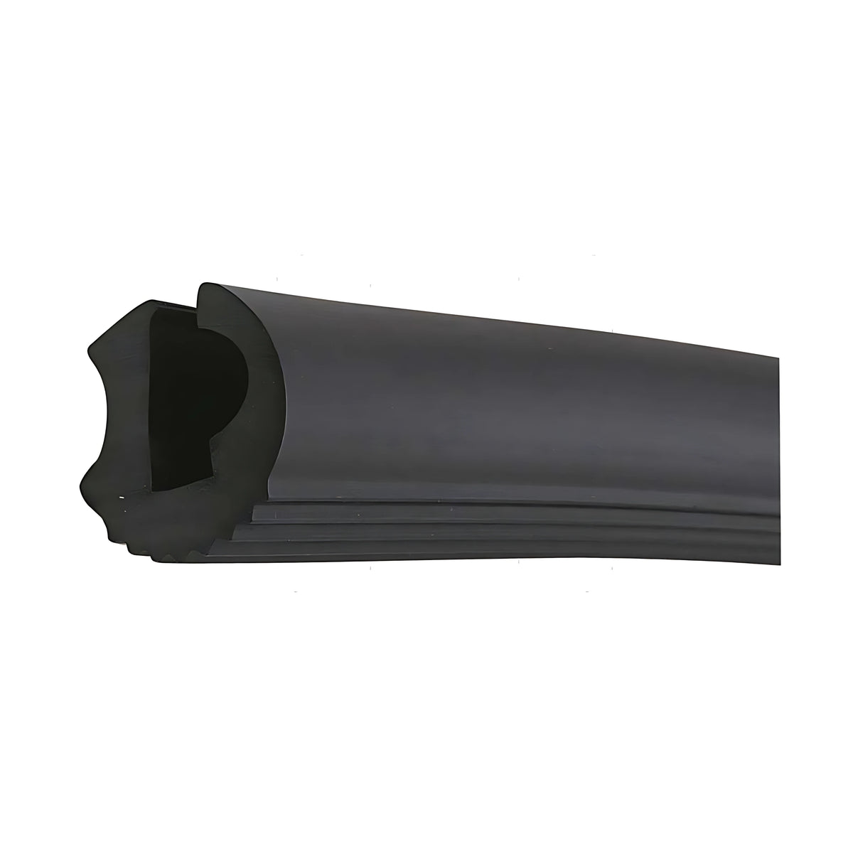 Bottazzo profilo parabordo tipo ECO1 in PVC nero altezza 25mm per giunzioni scafo-coperta.