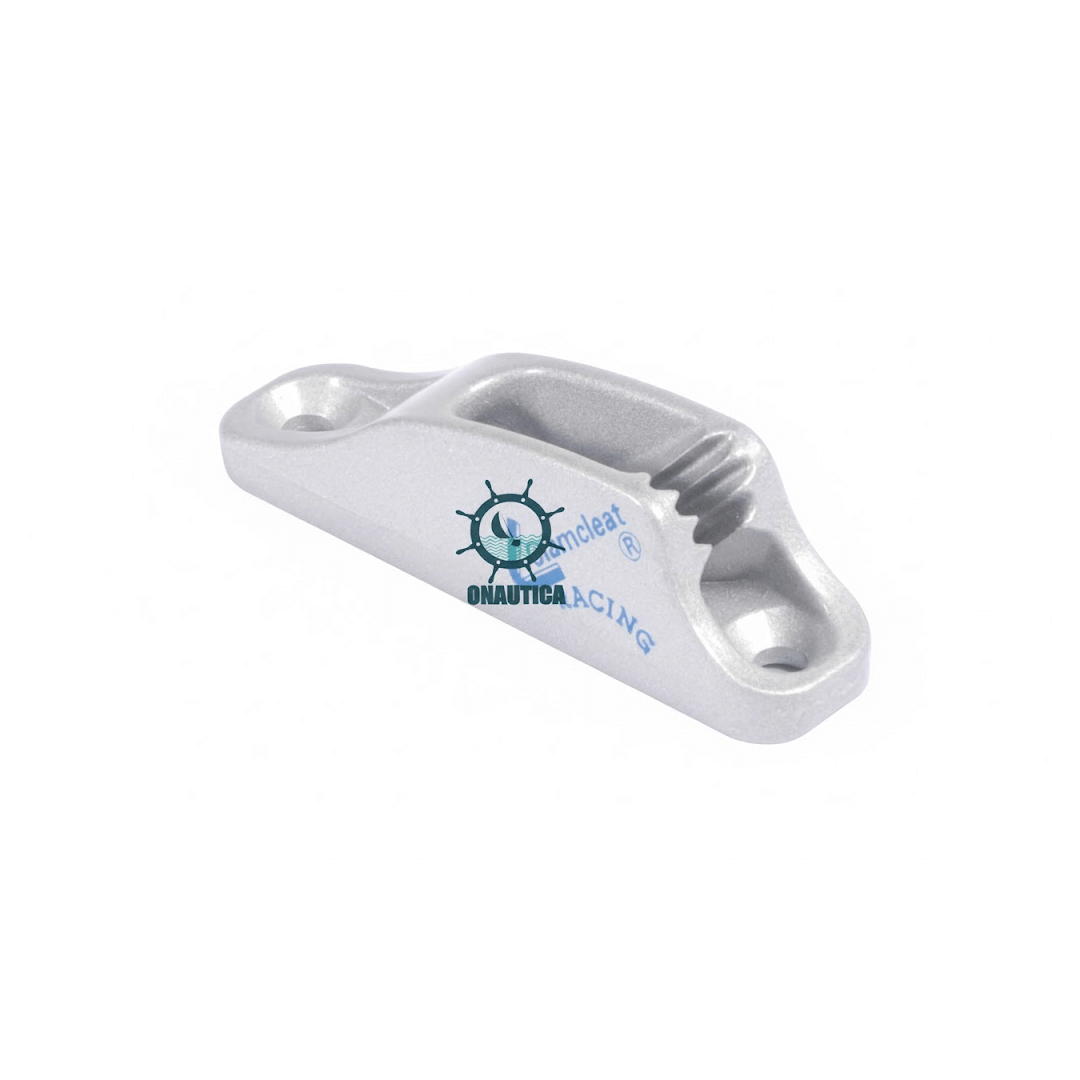 Strozzascotte Clamcleat CL211MK1 in alluminio argento per cime Ø 3-6 mm, vista laterale | Onautica