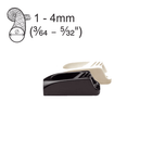 Strozzascotte Clamcleat CL263 in nylon nero e bianco per cime Ø 1-4mm | Onautica