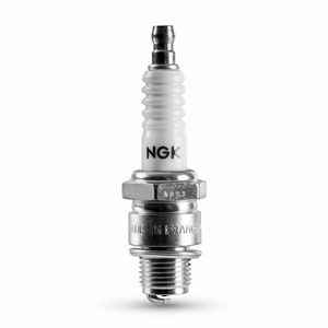 Candela NGK LKR7E in metallo cromato e ceramica bianca, isolatore nervato, Made in France | Onautica