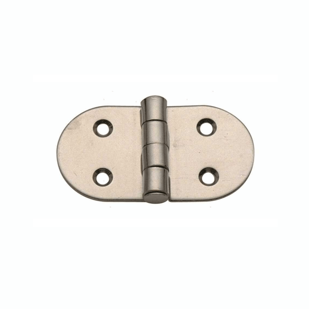 Cerniera biscotto inox 39x37 mm forma ovale con 4 fori e perno centrale | Onautica