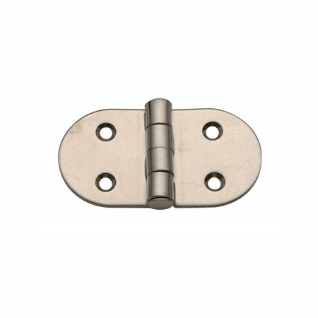 Cerniera biscotto inox 39x37 mm forma ovale con 4 fori e perno centrale | Onautica