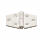 Cerniera a biscotto 60x95 mm in plastica bianca con 6 fori e perno centrale | Onautica