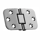 Cerniera a filo inox 68x42 mm con 6 fori, superficie piatta cromata e perno centrale | Onautica