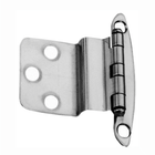 Cerniera inox piana 38x46 mm color argento con perno e fori di fissaggio su sfondo bianco | Onautica