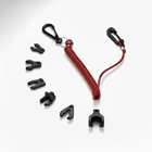 Chiavetta sicurezza Mercury Mariner nera con lacciolo spirale rosso, moschettoni e clip accessorie | Onautica