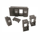 Cornice interruttore nautico nero fine DX e SX con tasti luce e clacson, accessori inclusi | Onautica