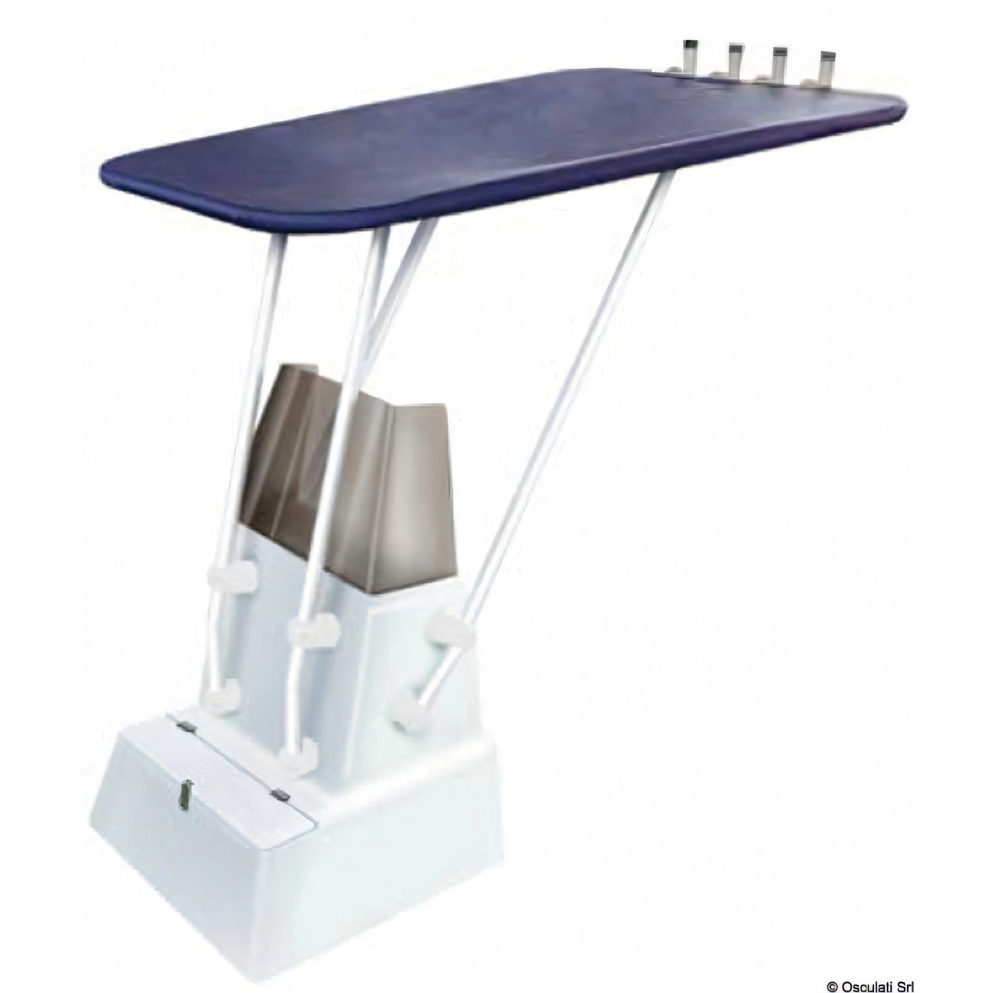 T-Top professionale Heavy Duty Osculati bianco con telo blu ATLAS e tubo Ø 44 mm