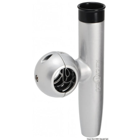 Portacanna Osculati in nylon nero per T-Top professionale con tubo Ø 44 mm