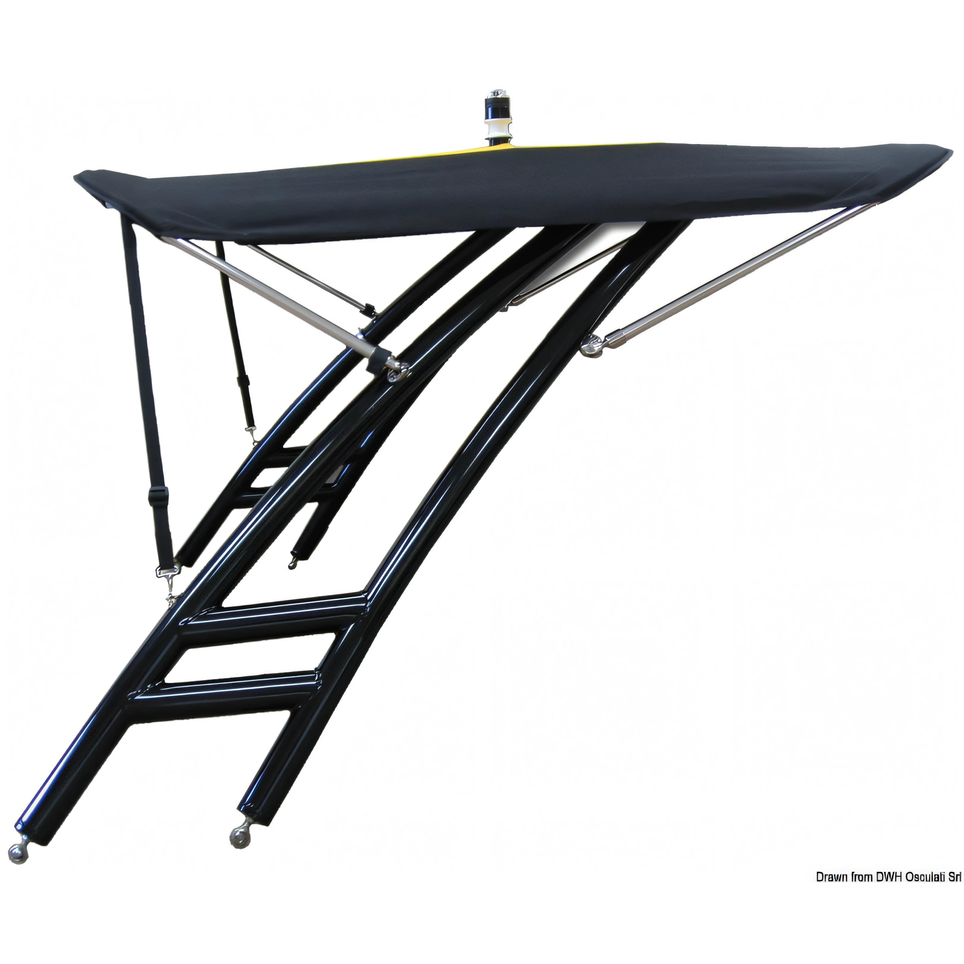 Bimini optional nero in tessuto Sunbrella per Monster Tower MTK Osculati