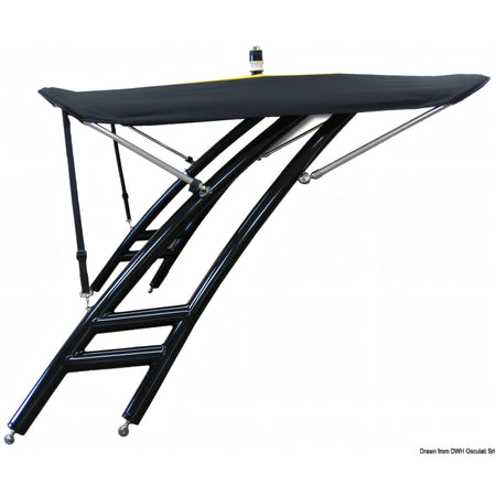 Bimini optional nero in tessuto Sunbrella per Monster Tower MTK Osculati