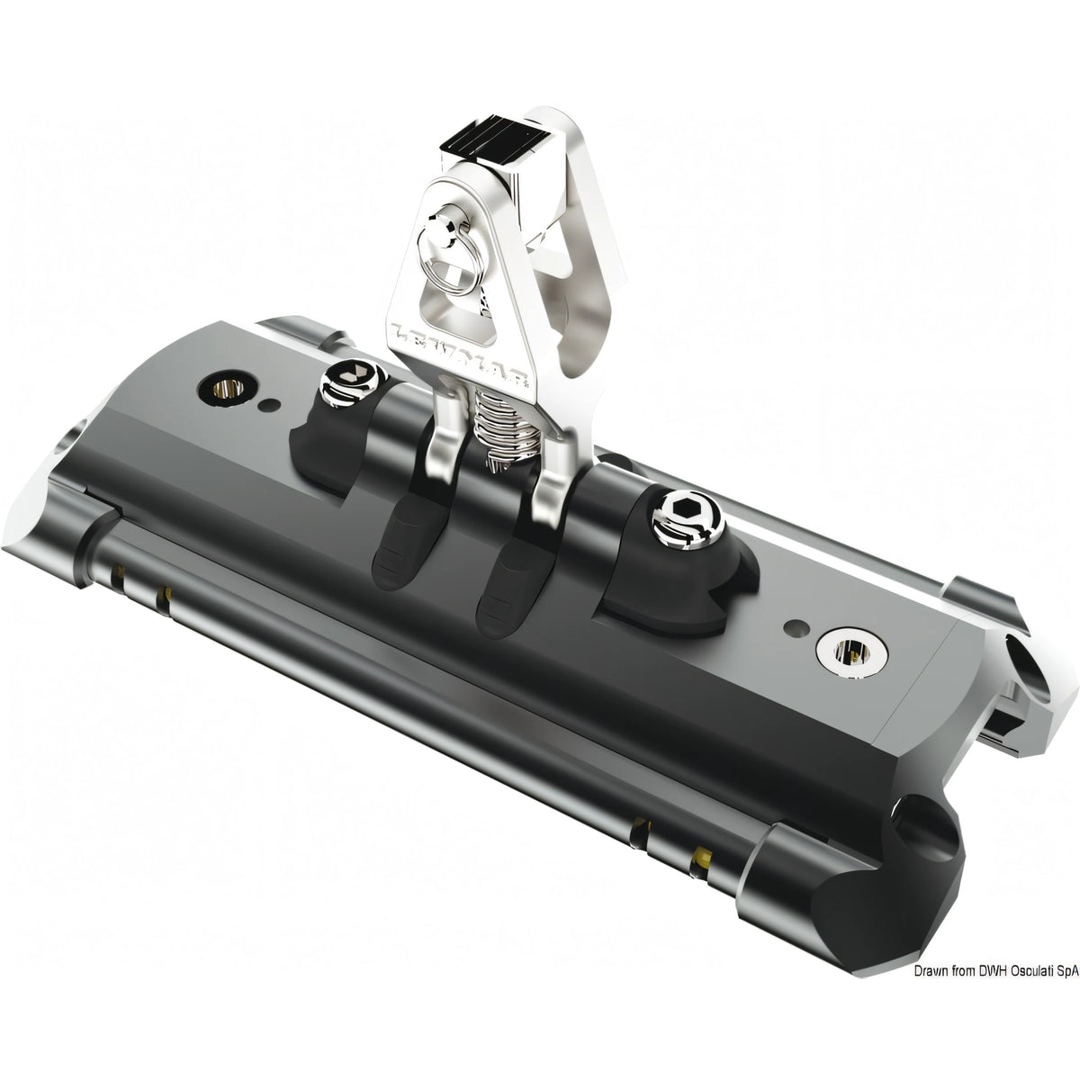 Carrello randa Lewmar NTR su sfere in Torlon con supporto verticale