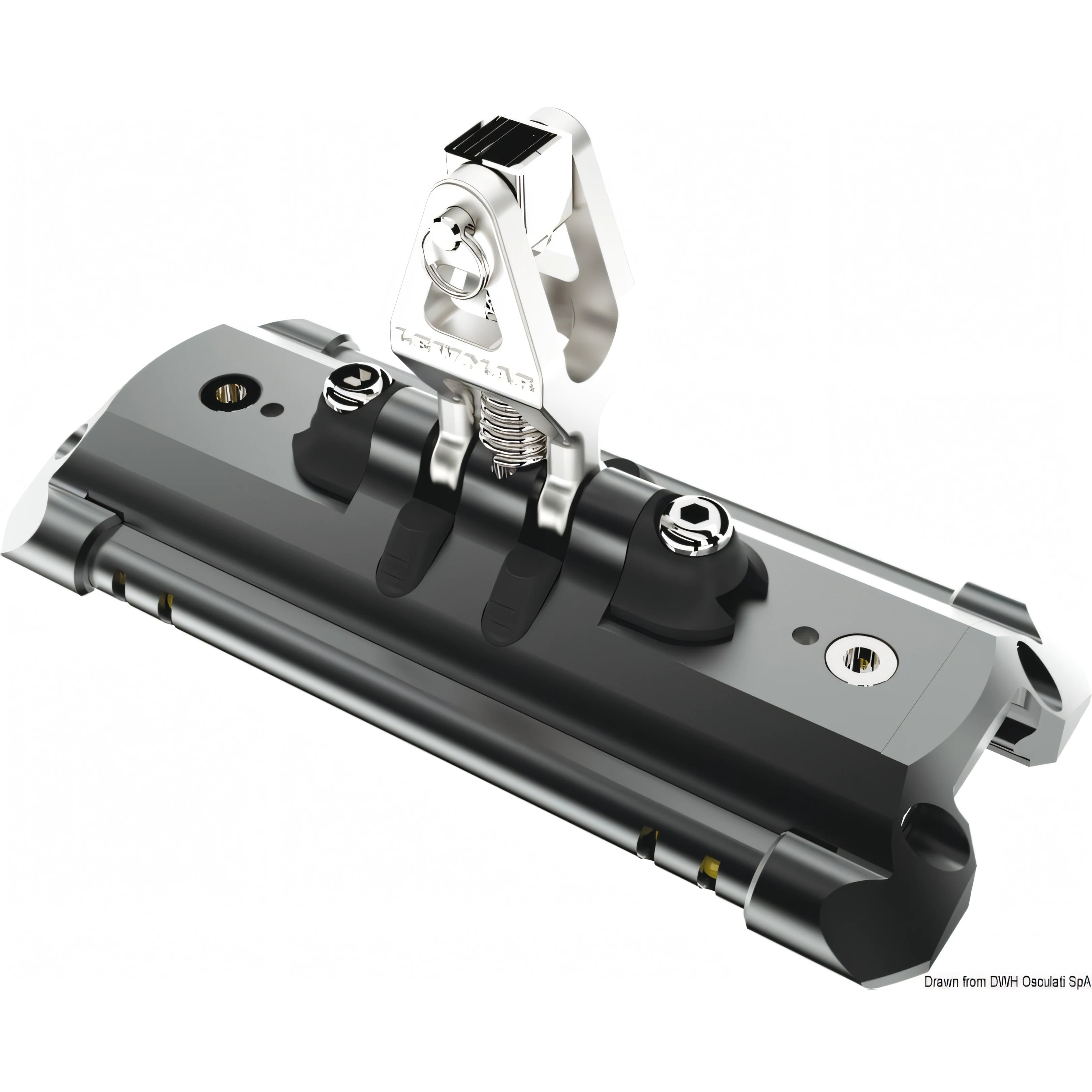 Carrello randa Lewmar NTR su sfere in Torlon con supporto verticale