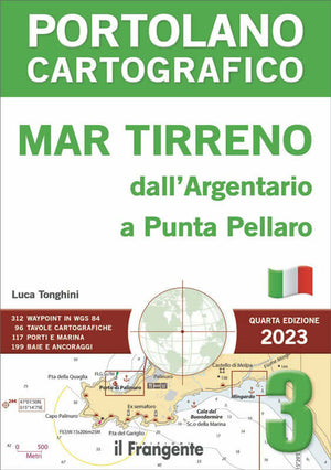 Copertina Portolano Cartografico Mar Tirreno Argentario-Punta Pellaro, 4ª Ed. 2023, con mappa nautica | Onautica