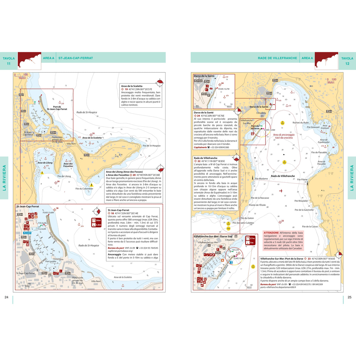 Portolano Cartografico 10 Francia Mediterranea da Menton a Cap Cerbère – pagine dell'estratto dell'editore (3/4)