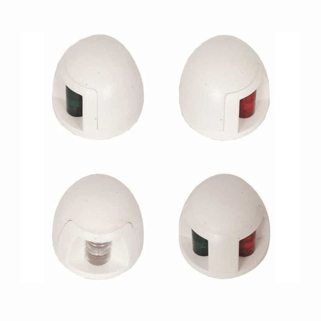 Fanale On Deck LED nautico bianco, set 4 pezzi con lenti rosse, verdi e bianche | Onautica