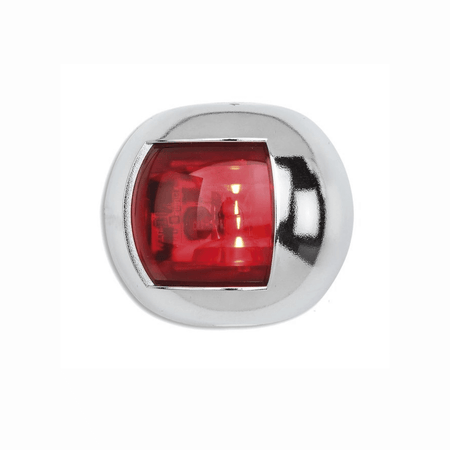 Fanale di via LED rosso con corpo in acciaio inox lucidato, luce di babordo per imbarcazioni < 20M | Onautica
