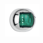 Fanale di via LED verde con corpo in acciaio inox lucido, lente quadrata verde | Onautica