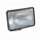 Faro da coperta flood 12V 50W rettangolare, lente trasparente strutturata, cornice nera, staffa metallica | Onautica