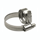 Fascetta stringitubo acciaio inox con vite, banda 12mm, due pezzi sovrapposti su sfondo bianco | Onautica