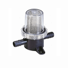 Filtro acqua con portagomma 1/2" trasparente e cestello in rete, base nera con attacchi laterali | Onautica