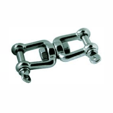 Girella forcella-forcella Ø 8mm in acciaio inox AISI316 lucido, doppia giunzione girevole | Onautica