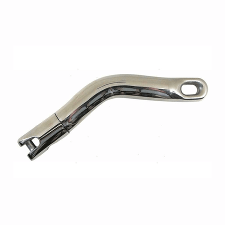 Giunto lungo girevole per ancora Trimfix in acciaio inox lucido, forma curva con occhiello, per catena Ø 6/8 mm | Onautica