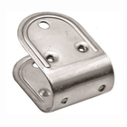 Giunto ricambio acciaio inox piegato a U per plancette di poppa, finitura lucida con fori di fissaggio | Onautica