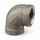 Gomito 3/8" FF acciaio inox 316 a 90° con filettatura femmina-femmina, finitura satinata grigia | Onautica